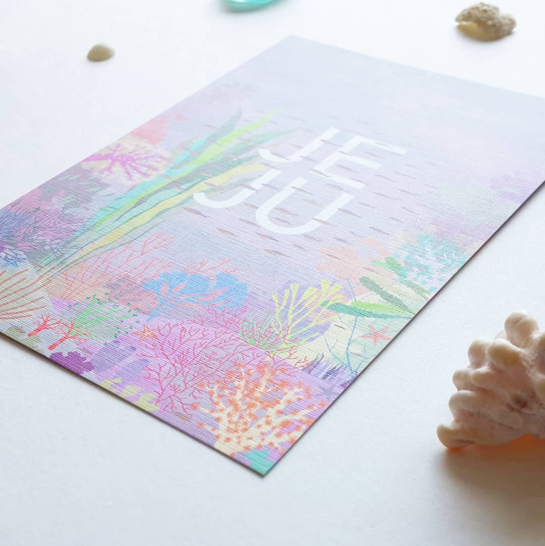 제주 엽서 시리즈 - 산호정원(핑크) 상세