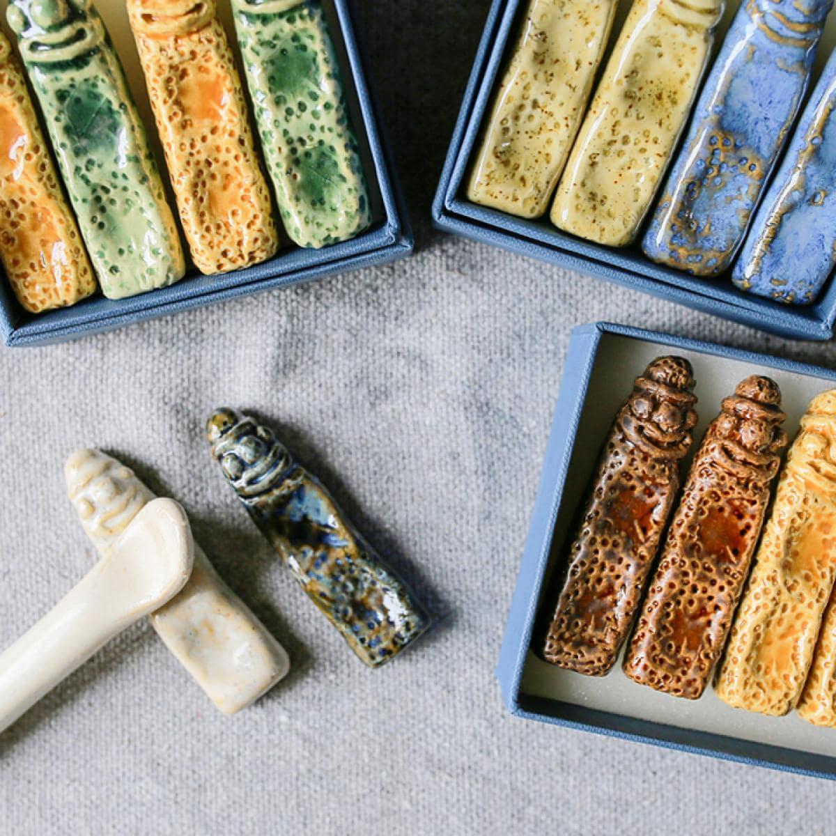 주연공방 도자기 물고기 명함꽂이 및 수저받침