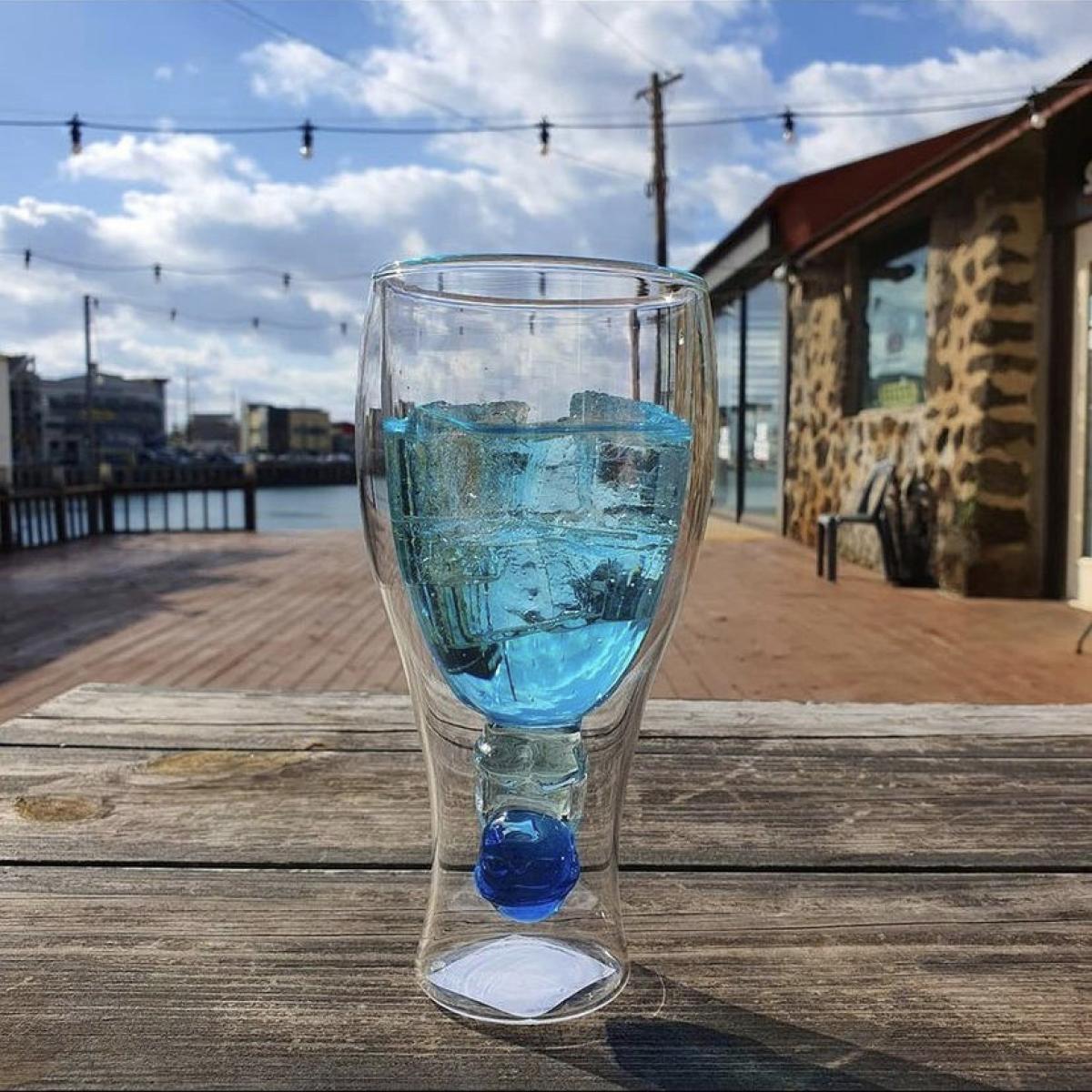 예쁜 돌하르방 이중 유리컵