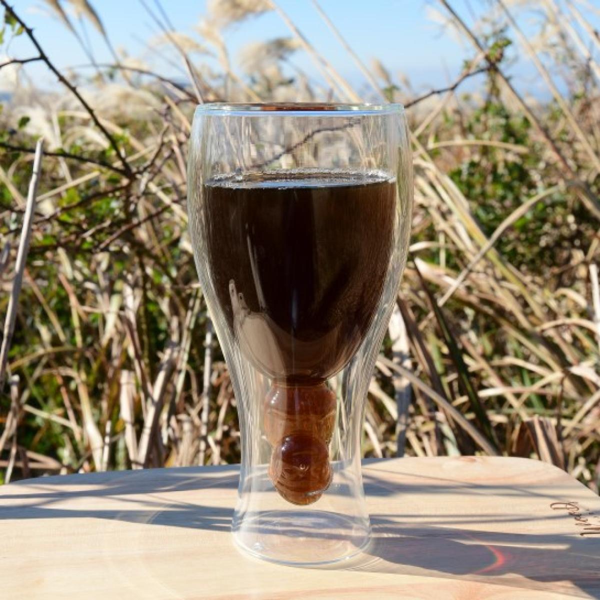 예쁜 돌하르방 이중 유리컵