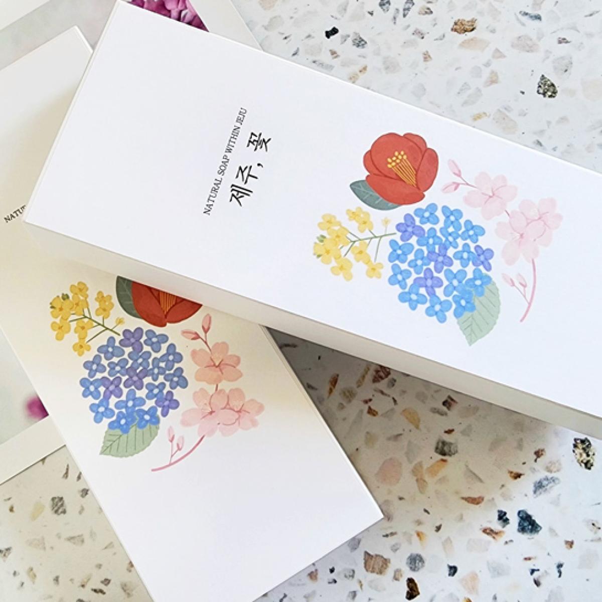 제주꽃 비누 3구