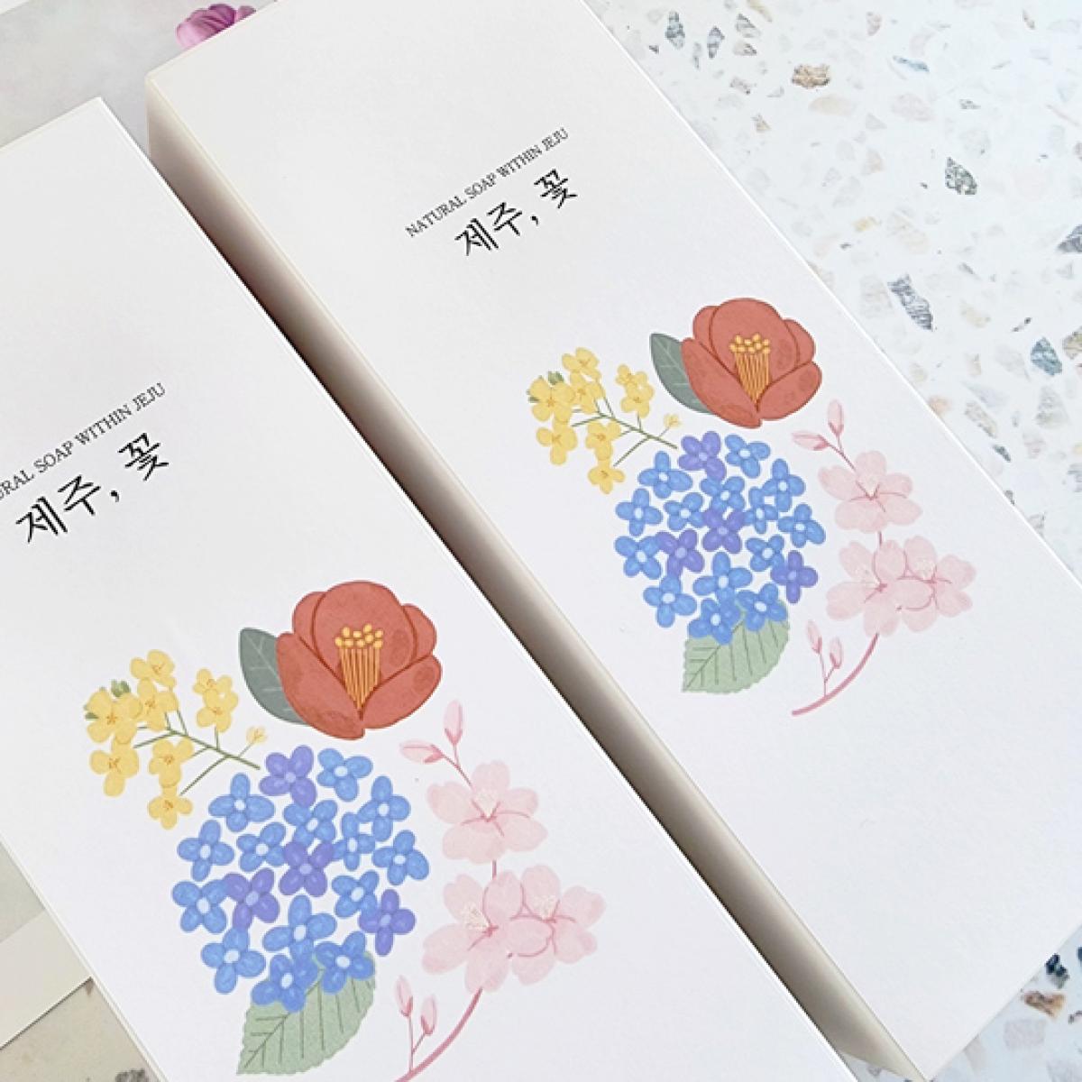 제주꽃 비누 3구