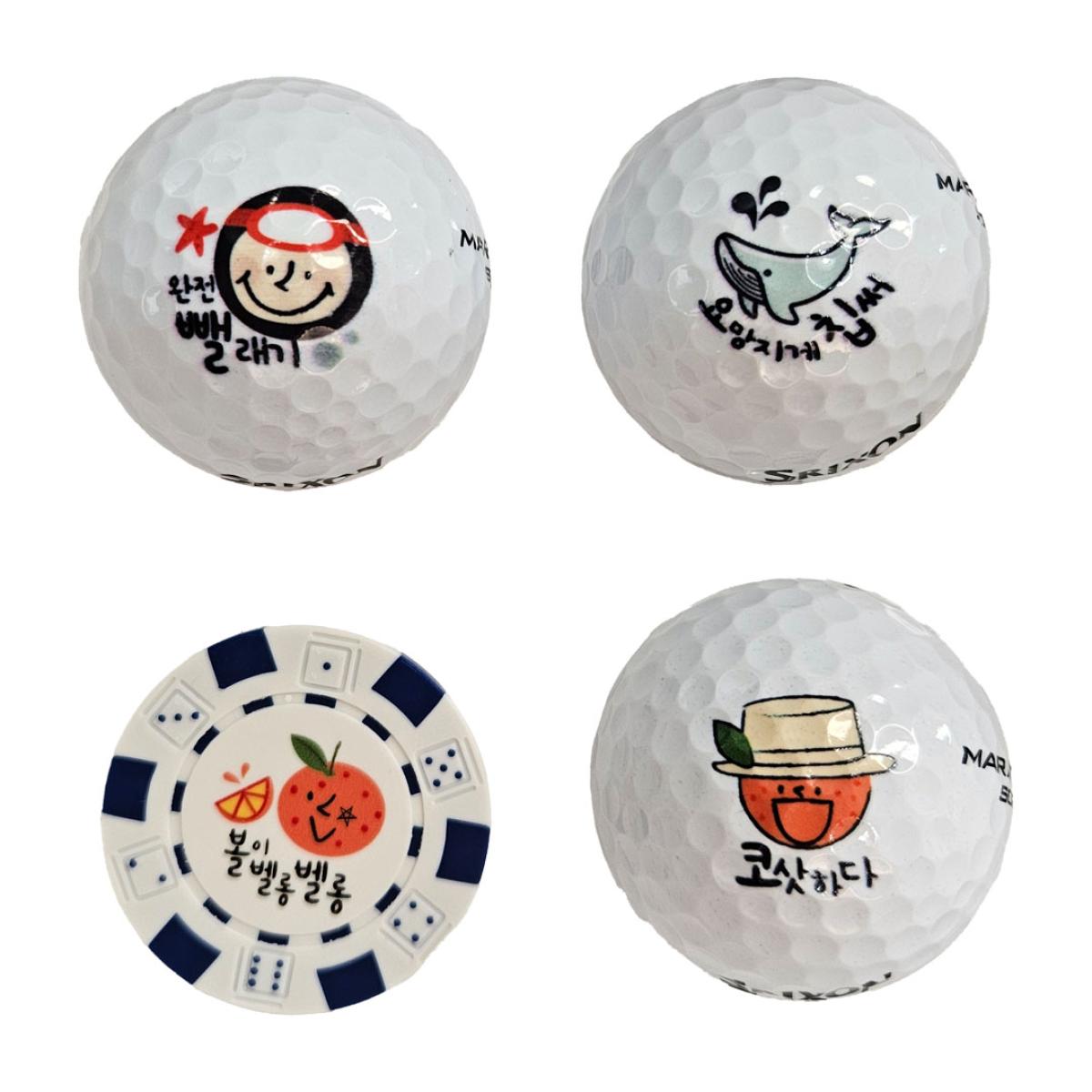 제주 골프공 볼마커 선물세트 골프 제주에디션