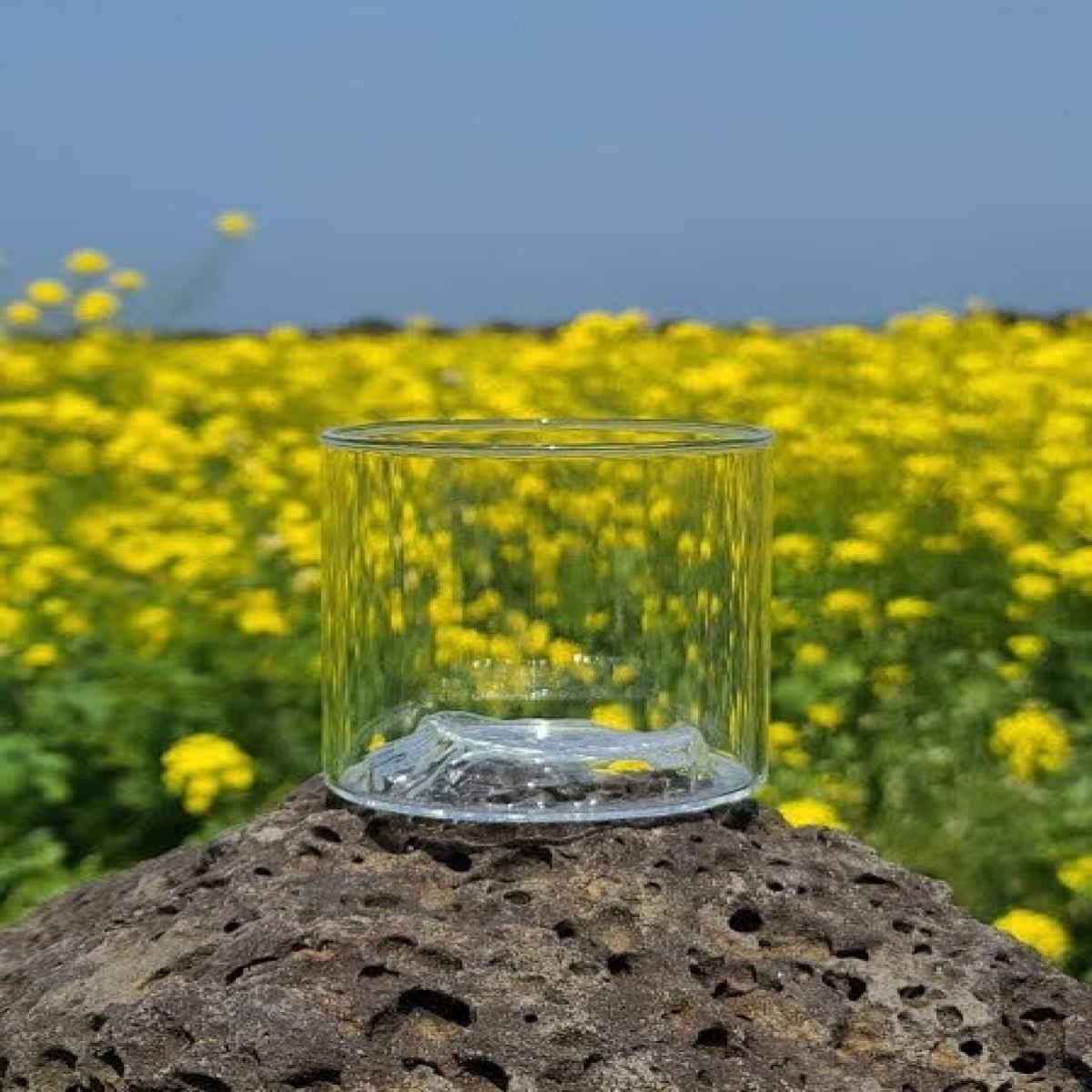 성산일출봉 유리컵