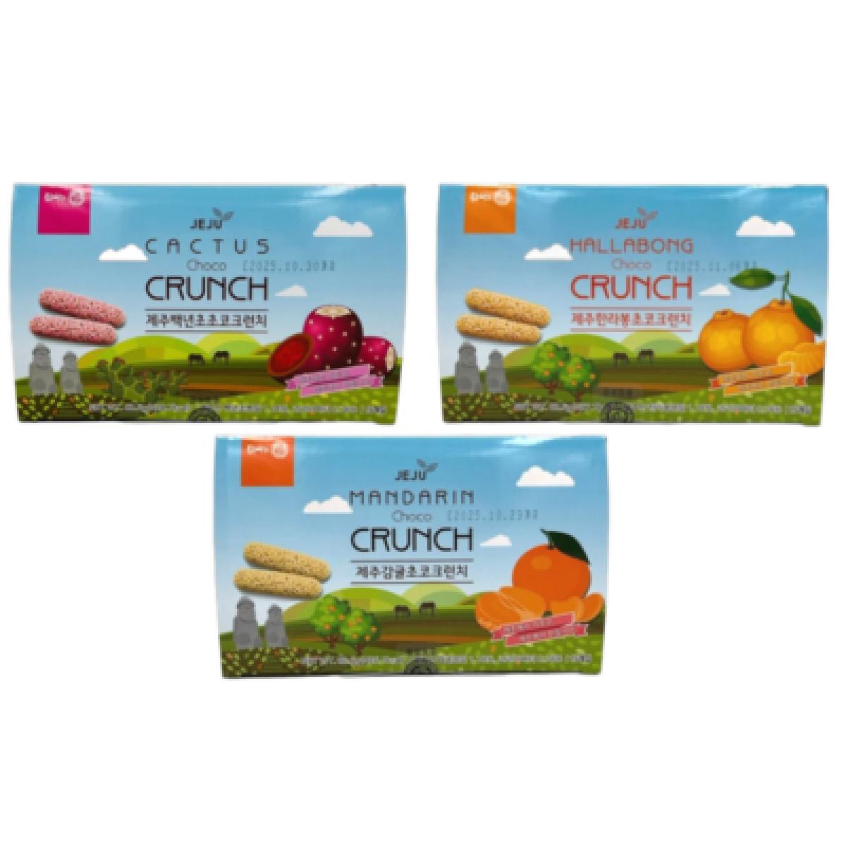 (3+1) 제주 초코 크런치 3종 감귤 한라봉 백년초