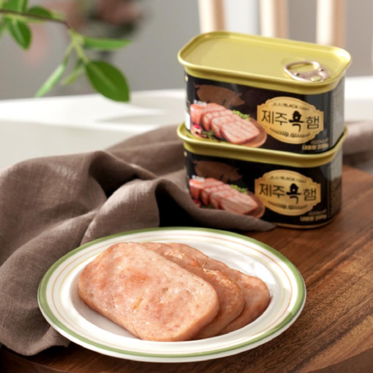 제주하우스 흑돼지 캔햄 200g x 5EA ~10EA